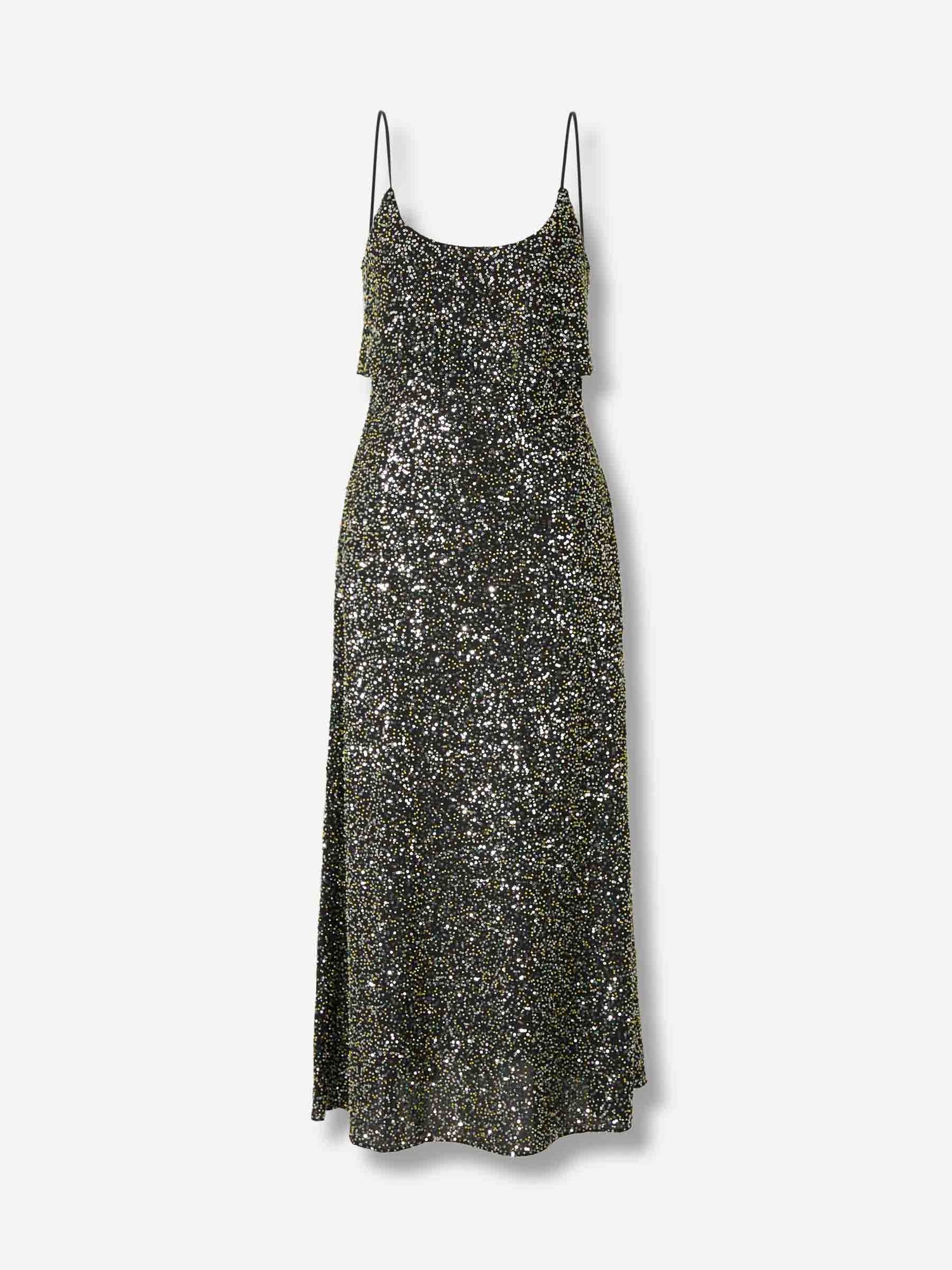 Outlet online Rabanne Mujer Vestido Midi Sequin color Plateado sku 721-000617 01 - Foto 1