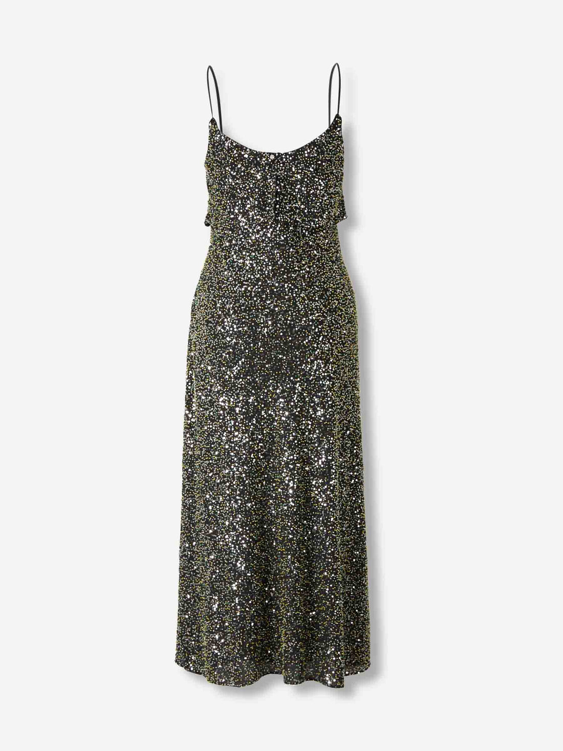 Outlet online Rabanne Mujer Vestido Midi Sequin color Plateado sku 721-000617 01 - Foto 2