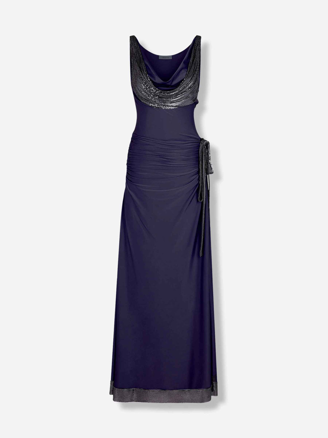 Outlet online Rabanne Mujer Vestido Maxi Drapeado color Azul Marino sku 721-000618 01 - Foto 1