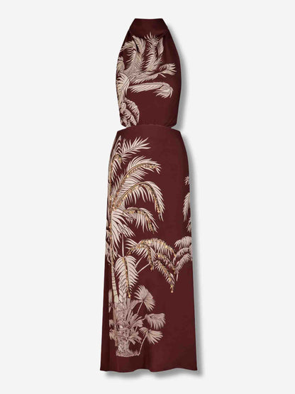 Outlet online Johanna Ortiz Mujer Vestido Midi Encanto Invernal color Marrón Oscuro sku 721-000620 01 - Foto 1