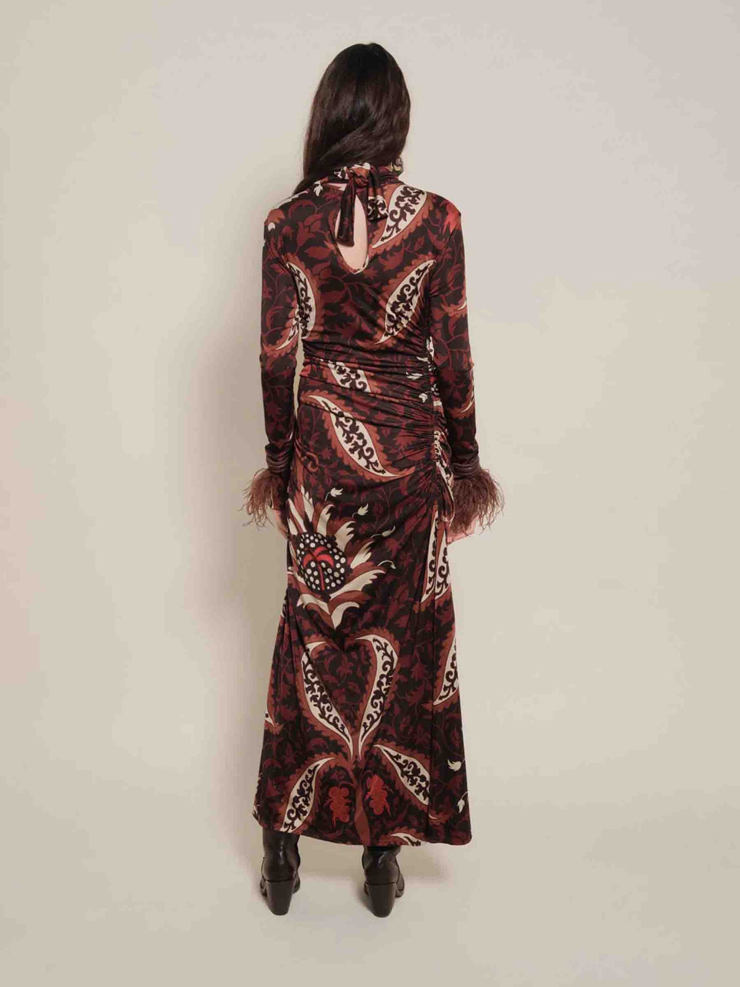 Outlet online Johanna Ortiz Mujer Vestido Maxi Start Point color Burdeos sku 721-000621 01 - Foto 3