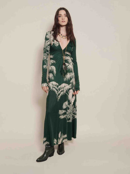 Outlet online Johanna Ortiz Mujer Vestido Midi Alma color Verde sku 721-000623 01 - Foto 2