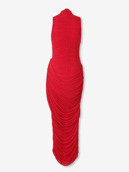 Outlet online Magda Butrym Mujer Vestido Midi Drapeado color Rojo sku 721-000636 01 - Foto 2