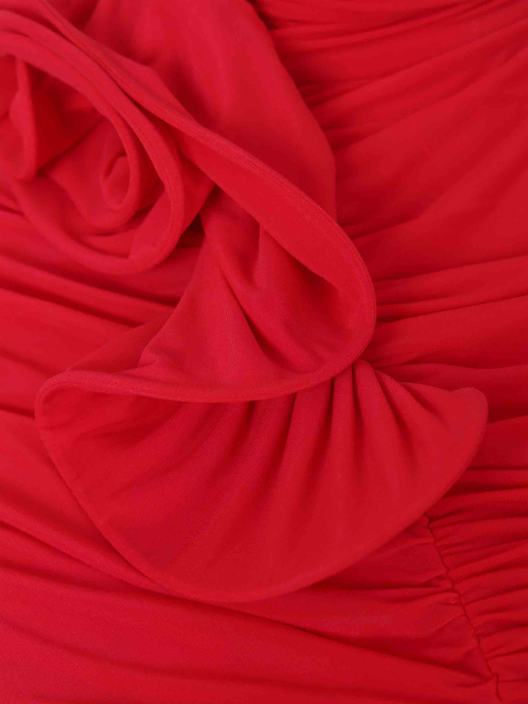 Outlet online Magda Butrym Mujer Vestido Midi Drapeado color Rojo sku 721-000636 01 - Foto 4