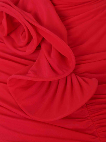 Outlet online Magda Butrym Mujer Vestido Midi Drapeado color Rojo sku 721-000636 01 - Foto 4