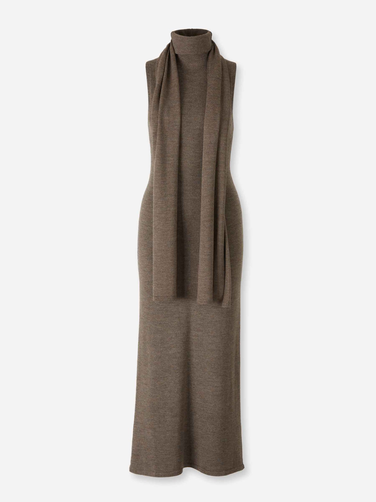 Outlet online Staud Mujer Vestido Midi Punto color Marrón sku 721-000639 01 - Foto 1