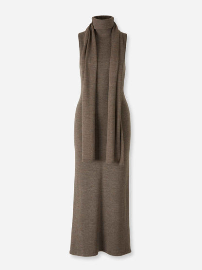 Outlet online Staud Mujer Vestido Midi Punto color Marrón sku 721-000639 01 - Foto 1