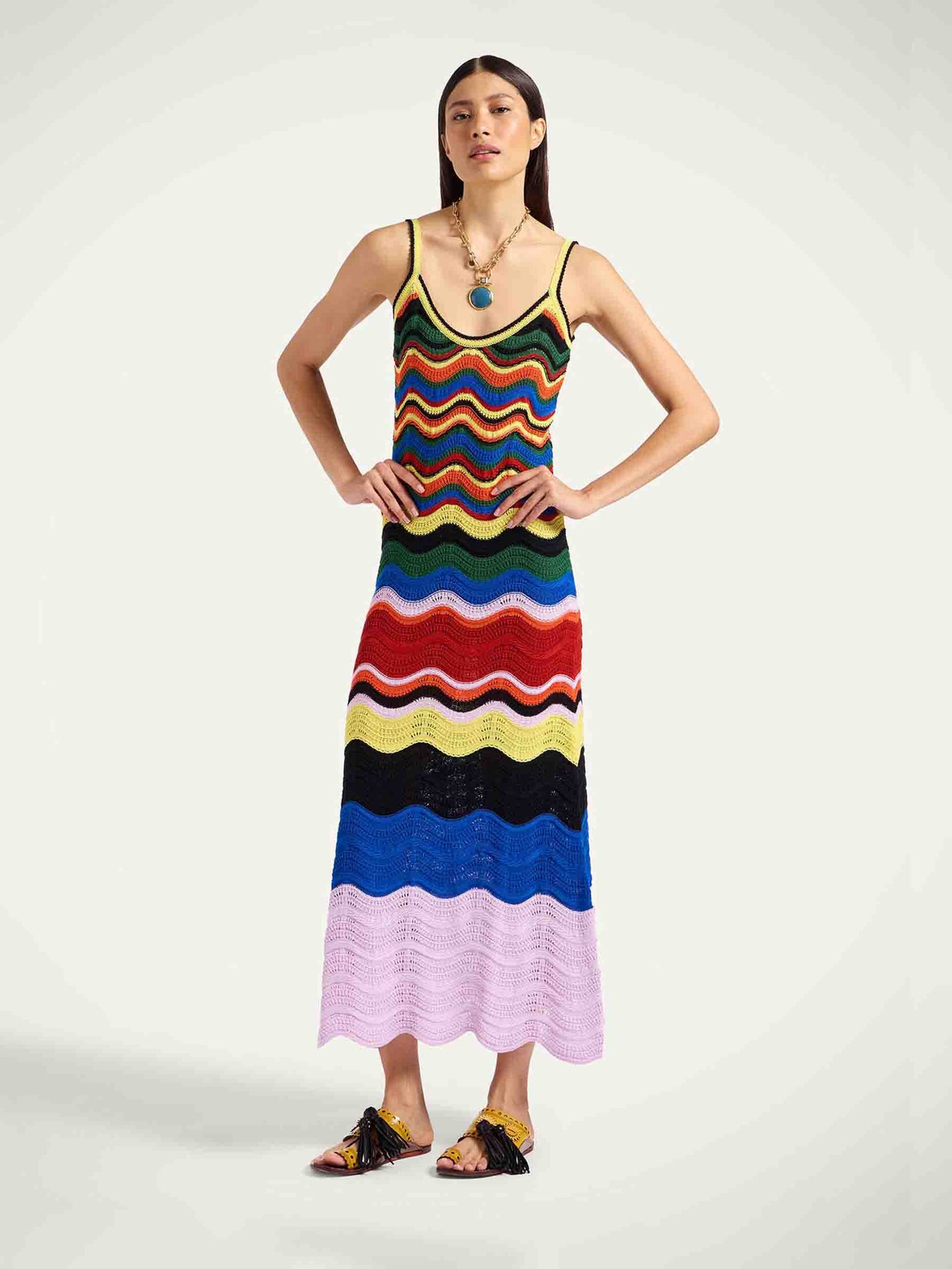 Outlet online LaDoubleJ Mujer Vestido Punto Chevron Sundress color Multicolor sku 721-000645 01 - Foto 2
