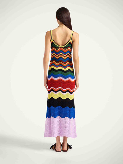 Outlet online LaDoubleJ Mujer Vestido Punto Chevron Sundress color Multicolor sku 721-000645 01 - Foto 3