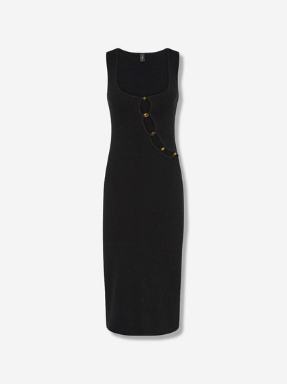 Outlet online SIR. Mujer Vestido Midi Algodón color Negro sku 721-000646 01 - Foto 1