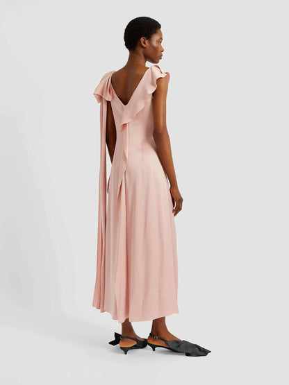 Outlet online Erdem Mujer Vestido Midi Satén color Rosa Envejecido sku 721-000651 01 - Foto 3