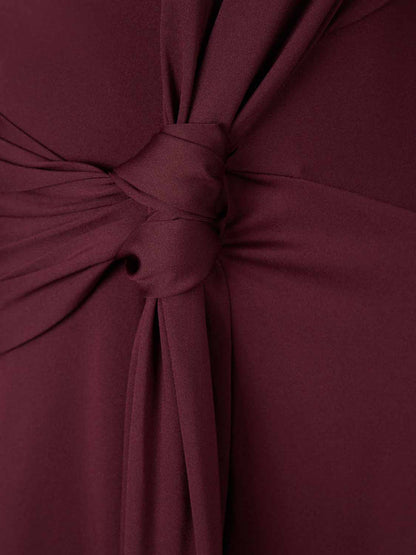 Outlet online Victoria Beckham Mujer Vestido Drapeado Midi color Burdeos sku 721-000659 01 - Foto 4