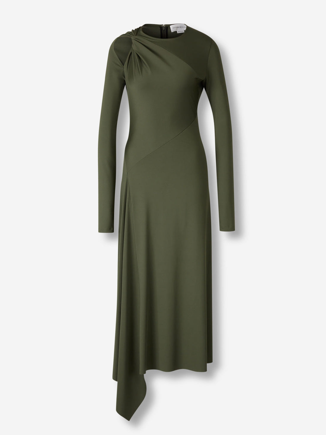 Outlet online Victoria Beckham Mujer Vestido Asimétrico Drapeado color Verde Militar sku 721-000664 01 - Foto 1