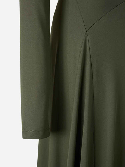 Outlet online Victoria Beckham Mujer Vestido Asimétrico Drapeado color Verde Militar sku 721-000664 01 - Foto 4