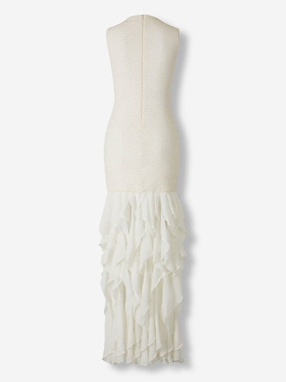 Outlet online PatBo Mujer Vestido Maxi Malla Gavea color Blanco sku 721-000665 01 - Foto 2