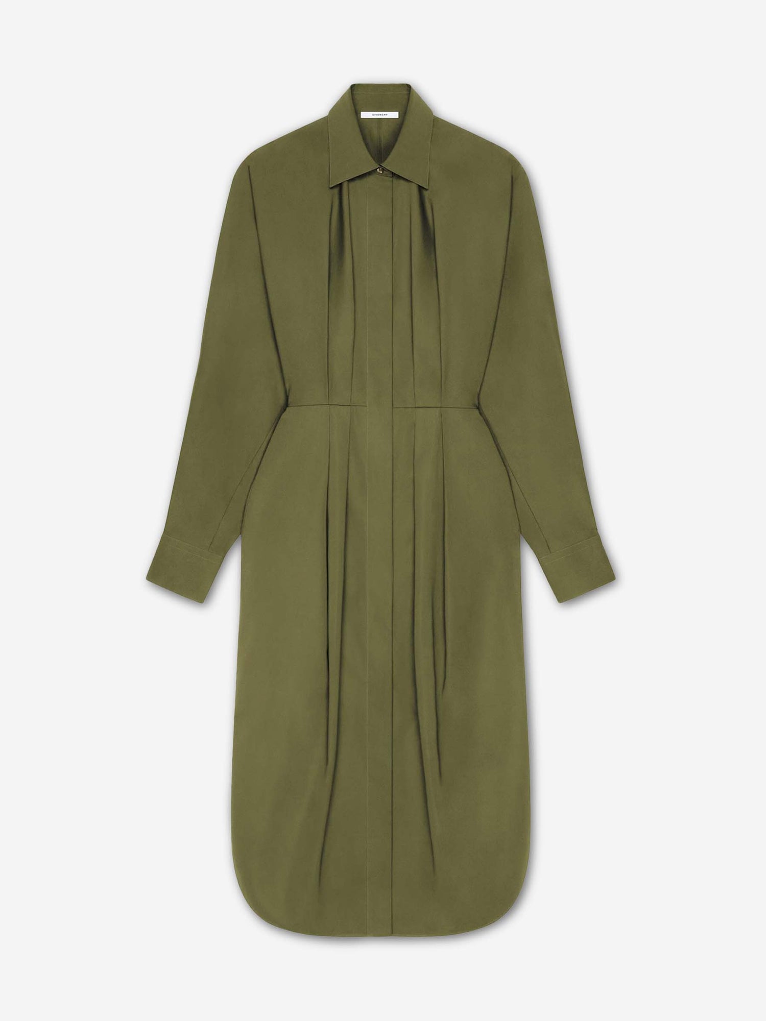 Outlet online Givenchy Mujer Vestido Midi Camisero color Verde Militar sku 721-000690 01 - Foto 1