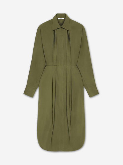 Outlet online Givenchy Mujer Vestido Midi Camisero color Verde Militar sku 721-000690 01 - Foto 1