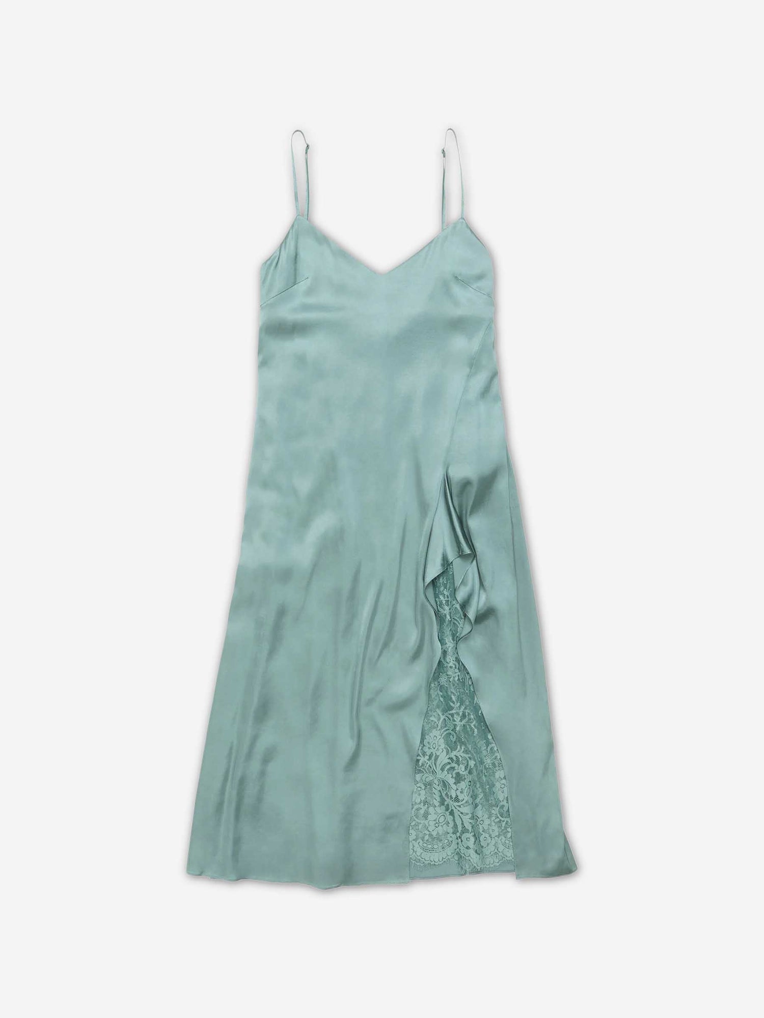 Acne Studios Mujer Barcelona Vestido Midi satin color Verde Turquesa sku 721-000693 01 - Foto 1