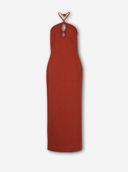 Andres Otalora Mujer Barcelona Vestido Maxi Atardeceres color Terracota sku 721-000722 01 - Foto 1