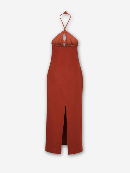 Andres Otalora Mujer Barcelona Vestido Maxi Atardeceres color Terracota sku 721-000722 01 - Foto 2