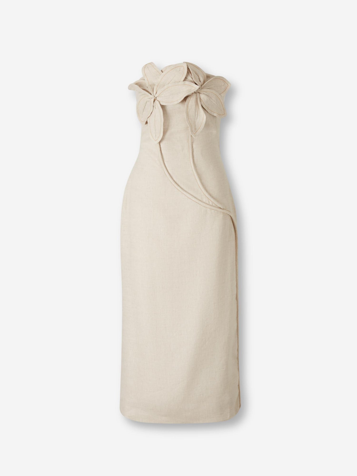 Outlet online Andres Otalora Mujer Vestido Midi Florecer color Marfil sku 721-000724 01 - Foto 1