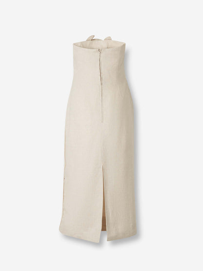 Outlet online Andres Otalora Mujer Vestido Midi Florecer color Marfil sku 721-000724 01 - Foto 2