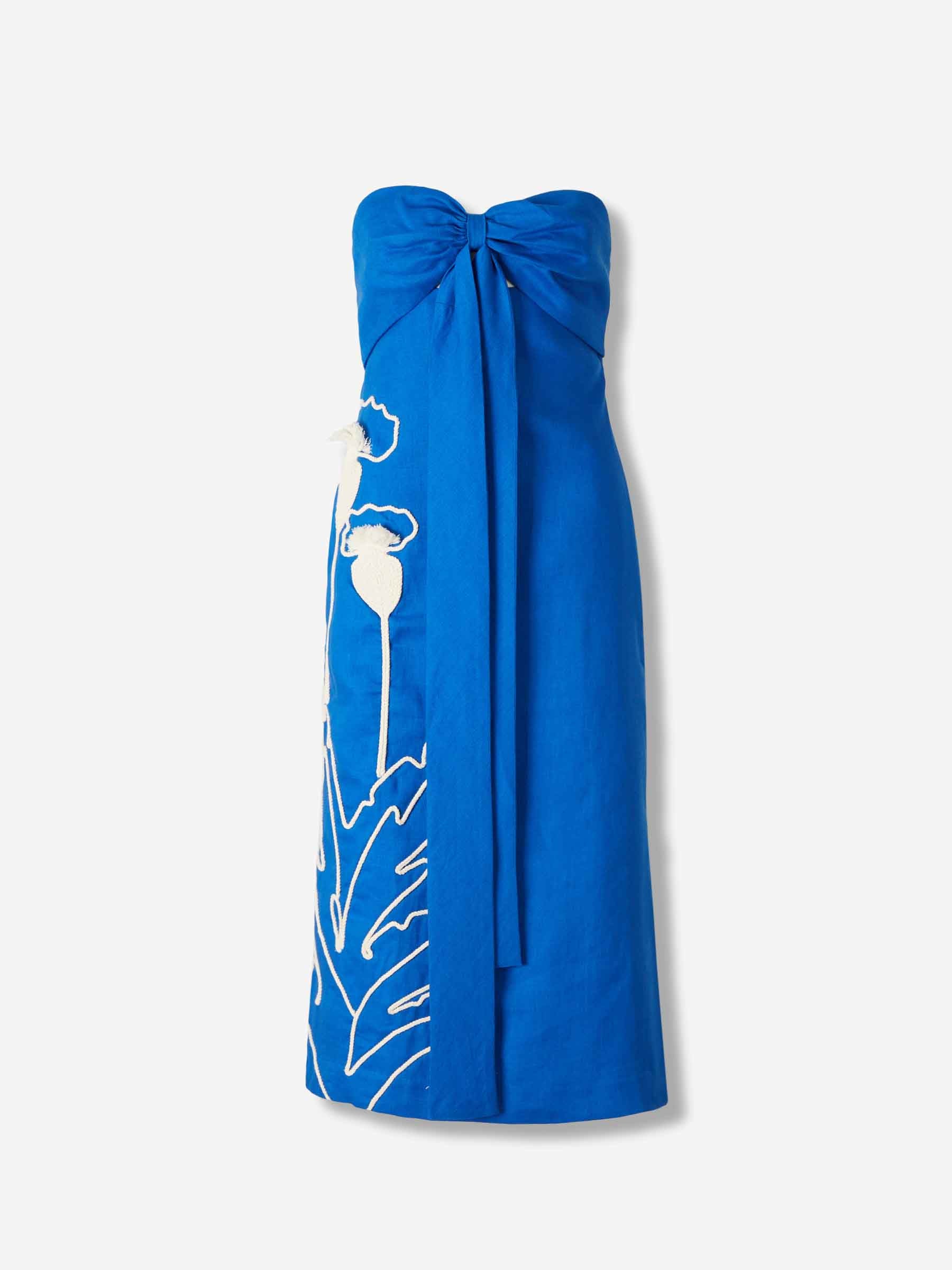 Outlet online Andres Otalora Mujer Vestido Midi Inoportuna color Azul sku 721-000727 01 - Foto 1