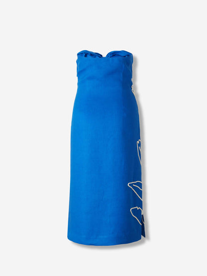 Outlet online Andres Otalora Mujer Vestido Midi Inoportuna color Azul sku 721-000727 01 - Foto 2