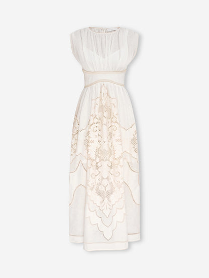 Outlet online Zimmermann Mujer Vestido Midi Daylight color Crema sku 721-000733 01 - Foto 1