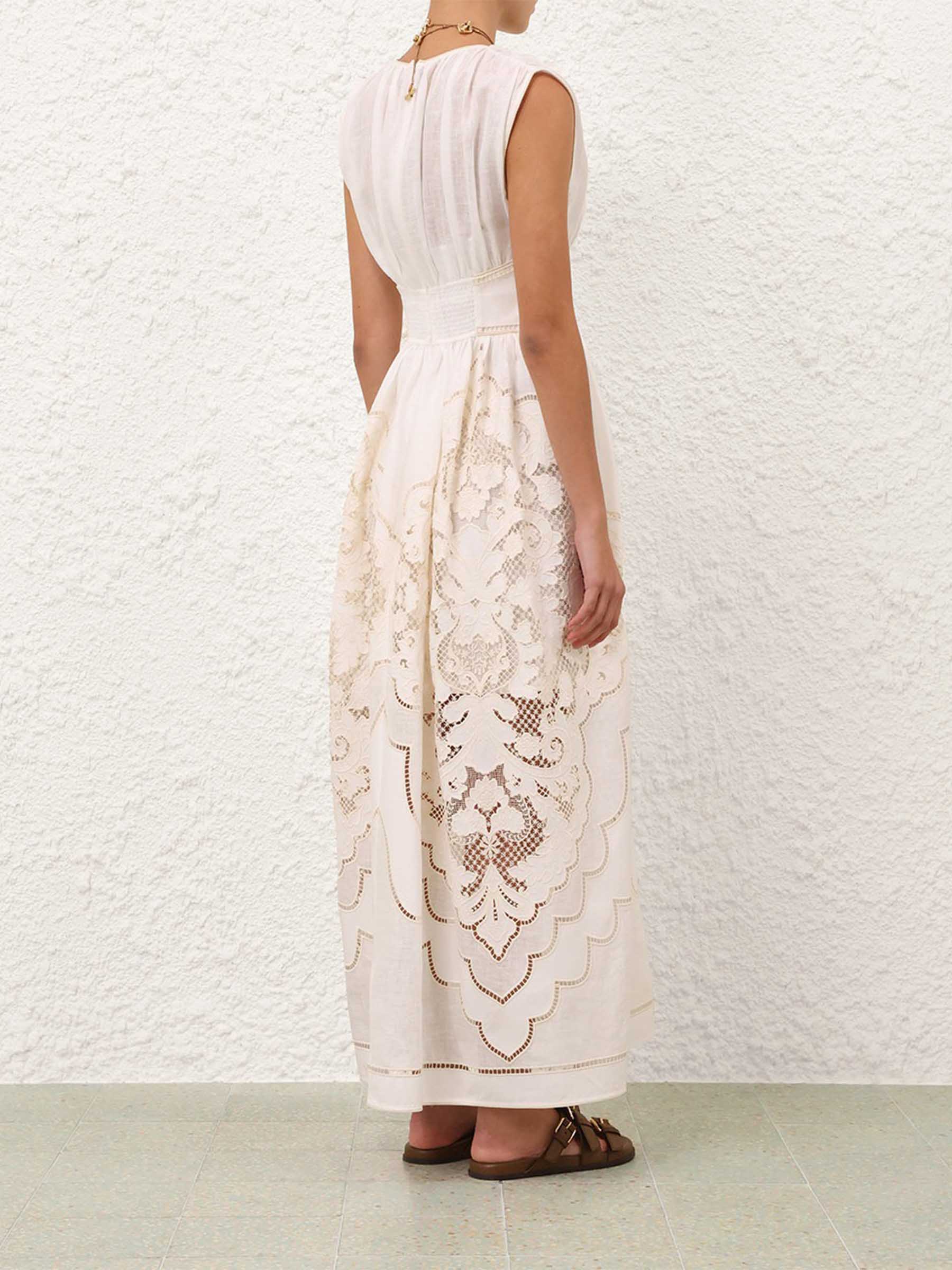 Outlet online Zimmermann Mujer Vestido Midi Daylight color Crema sku 721-000733 01 - Foto 3