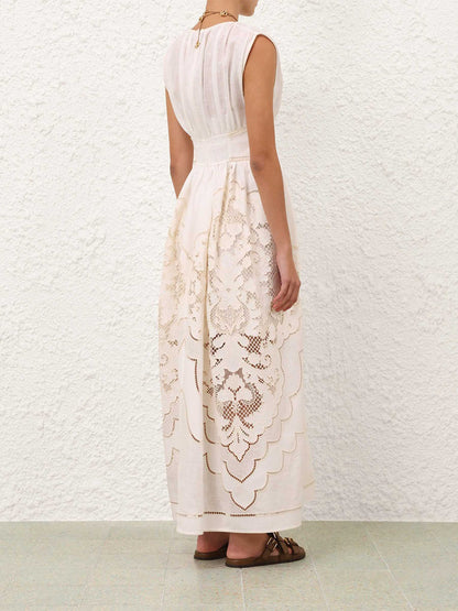Outlet online Zimmermann Mujer Vestido Midi Daylight color Crema sku 721-000733 01 - Foto 3
