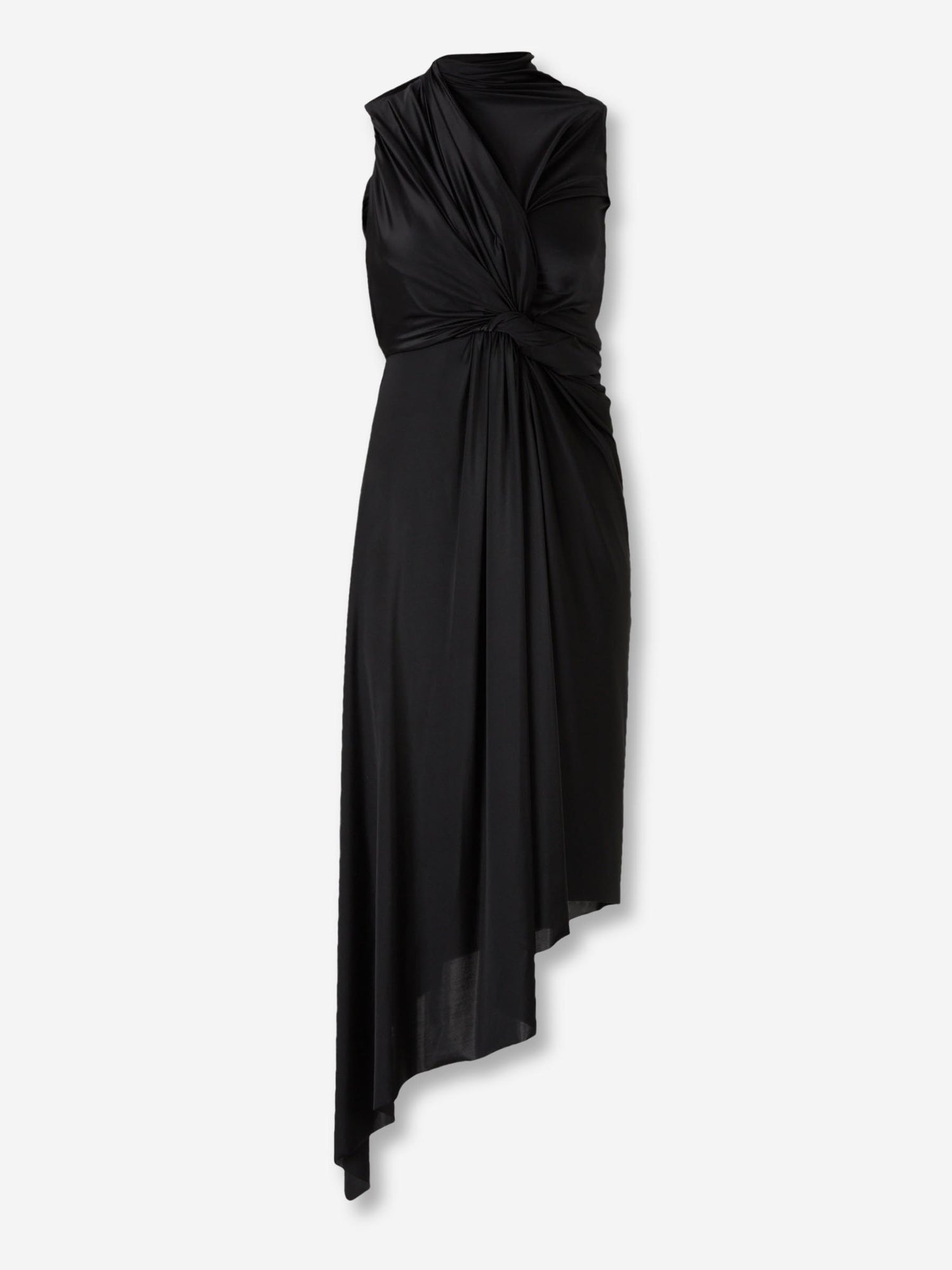 Outlet online Balenciaga Mujer Vestido Midi Drapeado color Negro sku 721-000737 01 - Foto 1