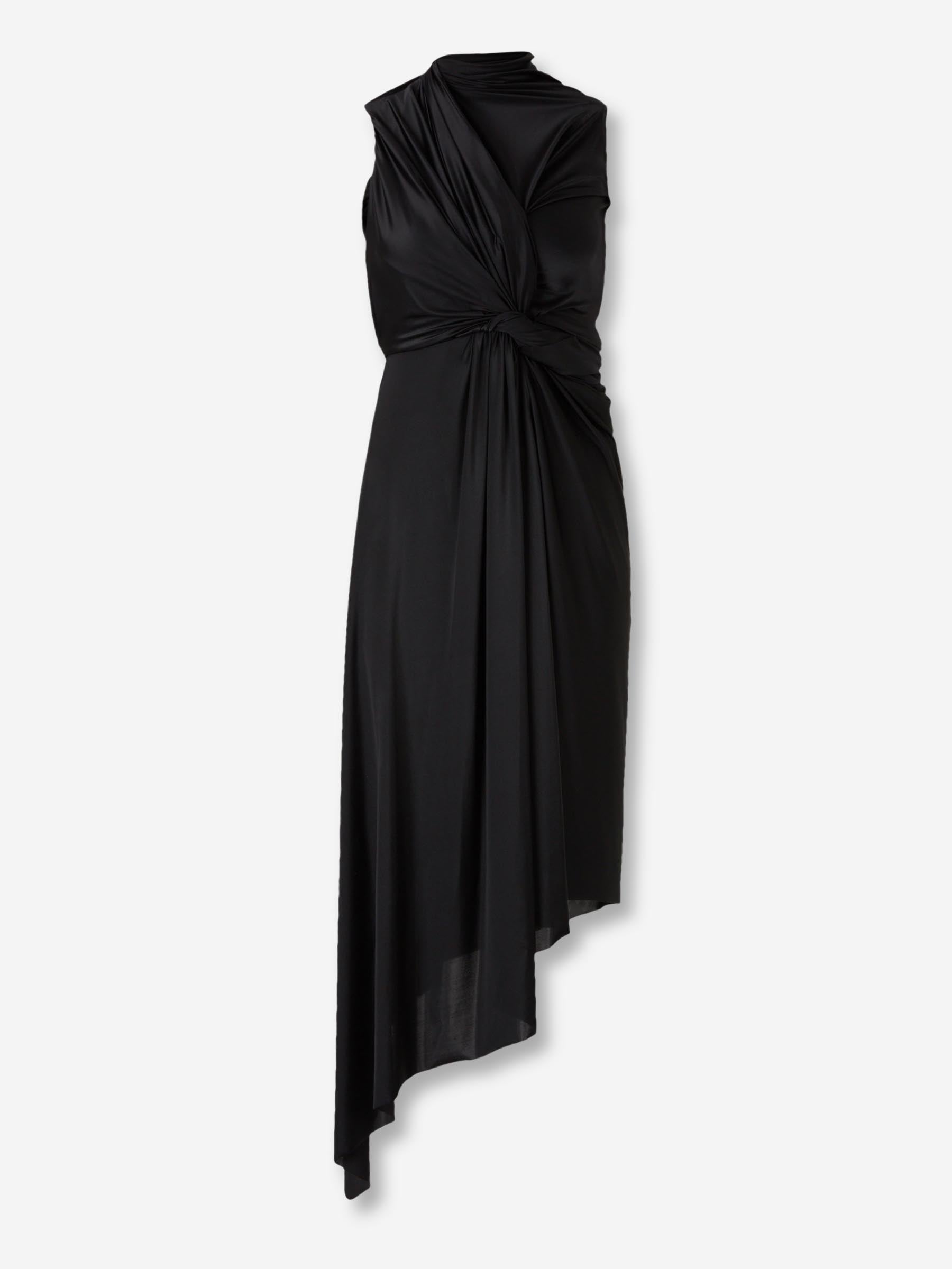 Outlet online Balenciaga Mujer Vestido Midi Drapeado color Negro sku 721-000737 01 - Foto 1