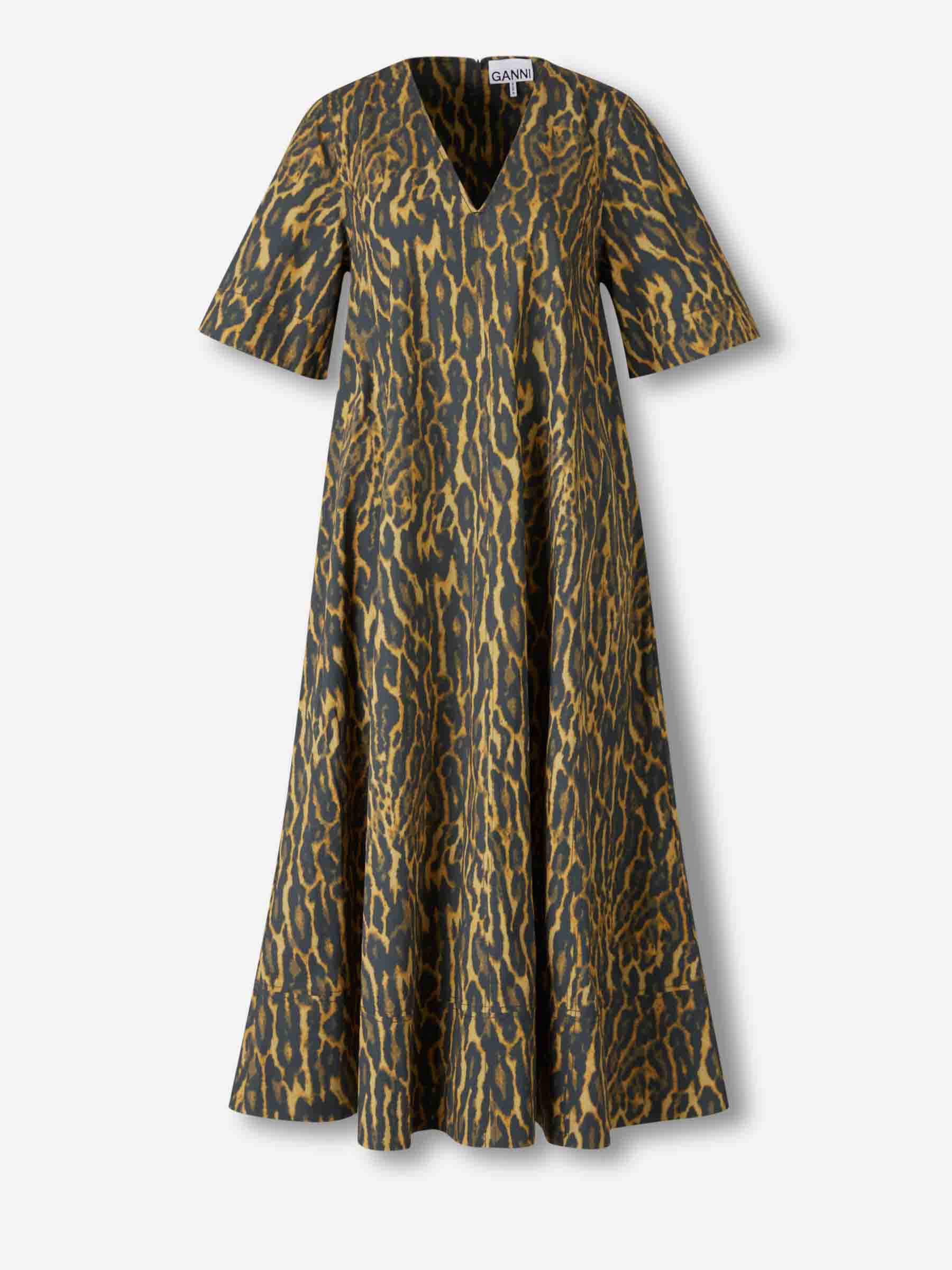 Outlet online Ganni Mujer Vestido Midi Leopardo color Leopardo sku 721-000760 00 - Foto 1