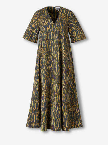 Outlet online Ganni Mujer Vestido Midi Leopardo color Leopardo sku 721-000760 00 - Foto 1