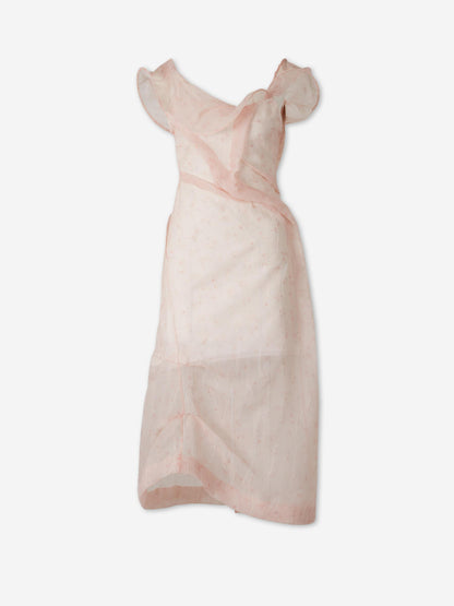 Victoria Beckham Mujer Barcelona Vestido Midi Drapeado color Rosa Palo sku 721-000774 01 - Foto 1