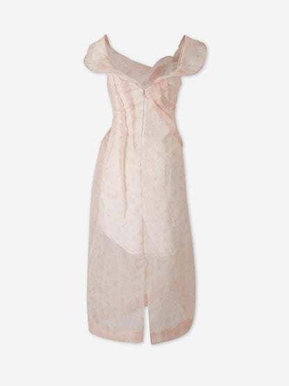 Victoria Beckham Mujer Barcelona Vestido Midi Drapeado color Rosa Palo sku 721-000774 01 - Foto 2