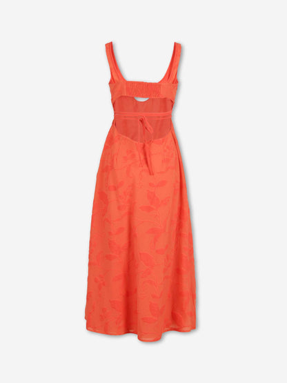 Outlet online Simkhai Mujer Vestido Midi Bordados color Naranja sku 721-000790 01 - Foto 2