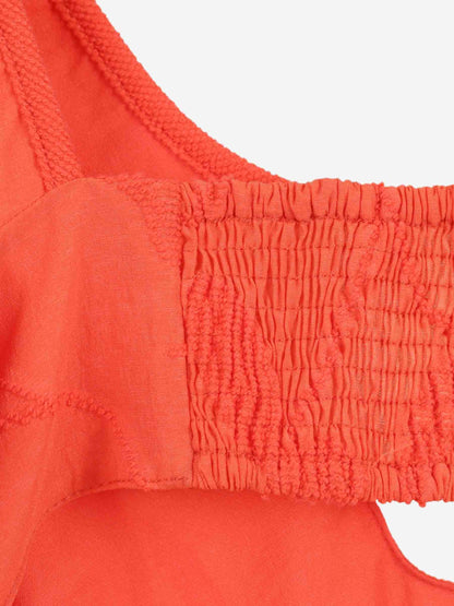 Outlet online Simkhai Mujer Vestido Midi Bordados color Naranja sku 721-000790 01 - Foto 4