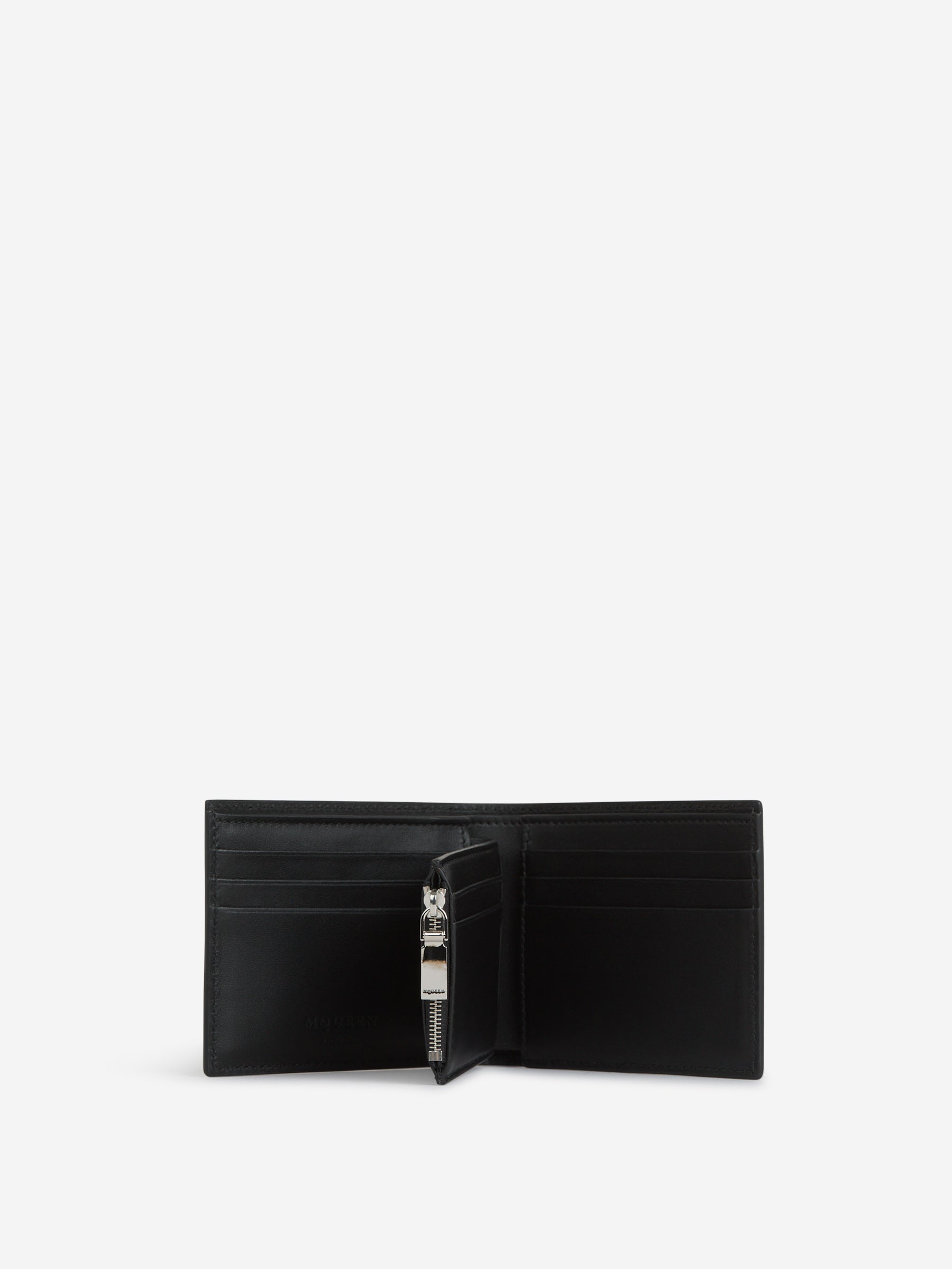 Outlet online McQueen Hombre Cartera Piel Logo color Negro sku 691-001384 01 - Foto 3