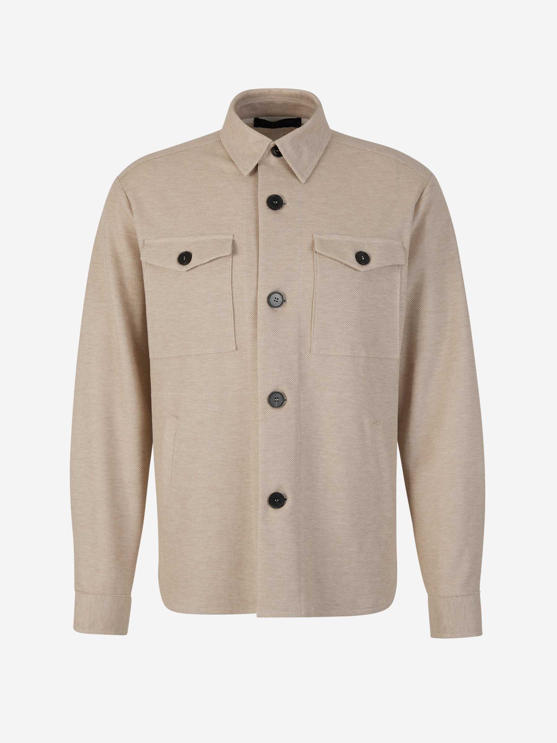 Outlet online Harris Wharf Hombre Sobrecamisa Algodón Bolsillos color Crema sku 512-002160 01 - Foto 1