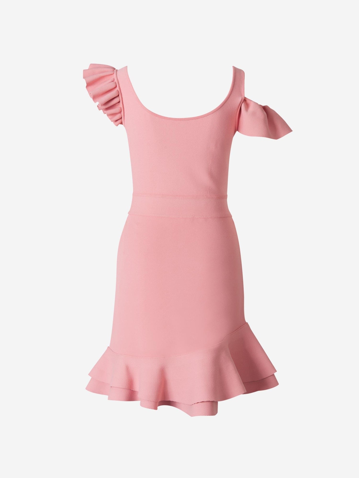 Outlet online Alexander McQueen Mujer Vestido Volantes Mini color Rosa Empolvado sku 731-005238 01 - Foto 3