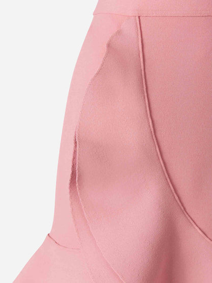 Outlet online Alexander McQueen Mujer Vestido Volantes Mini color Rosa Empolvado sku 731-005238 01 - Foto 6