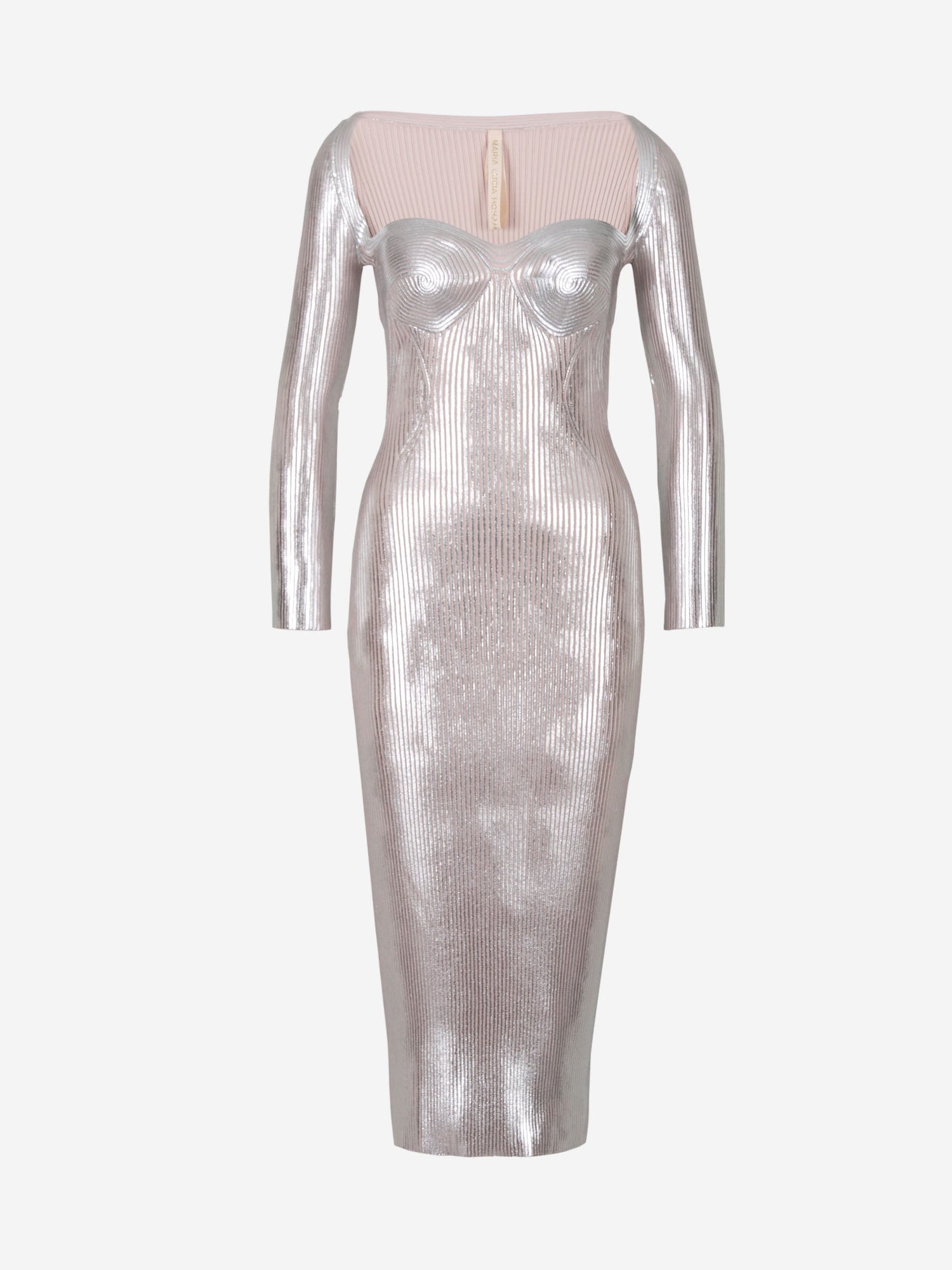 Outlet online Maria Lucia Hohan Mujer Vestido Punto Helen color Plateado sku 731-005599 01 - Foto 1
