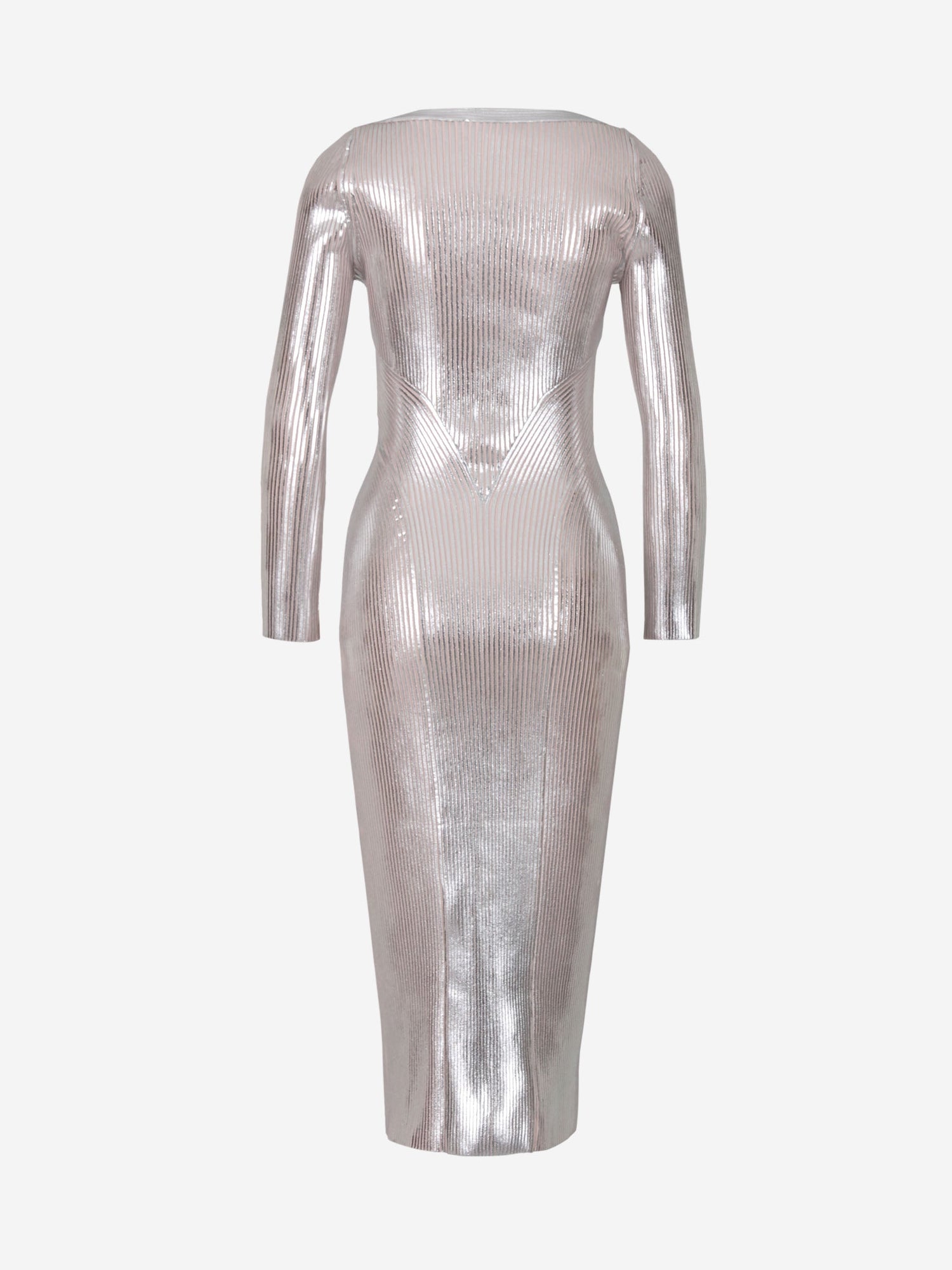 Outlet online Maria Lucia Hohan Mujer Vestido Punto Helen color Plateado sku 731-005599 01 - Foto 2