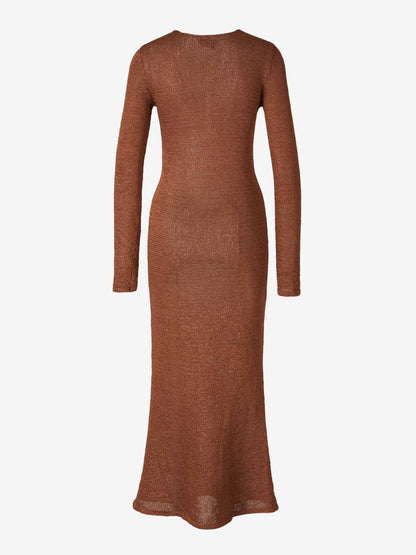 Outlet online Tom Ford Mujer Vestido Punto Midi color Marrón sku 731-005636 01 - Foto 2