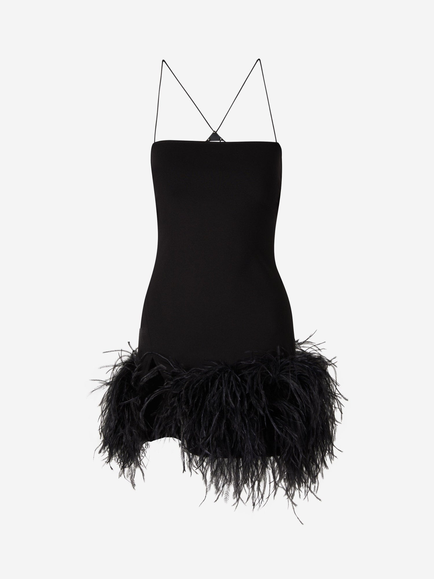 Outlet online The Attico Mujer Vestido Fujiko Plumas color Negro sku 731-005774 01 - Foto 1