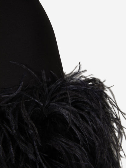 Outlet online The Attico Mujer Vestido Fujiko Plumas color Negro sku 731-005774 01 - Foto 4
