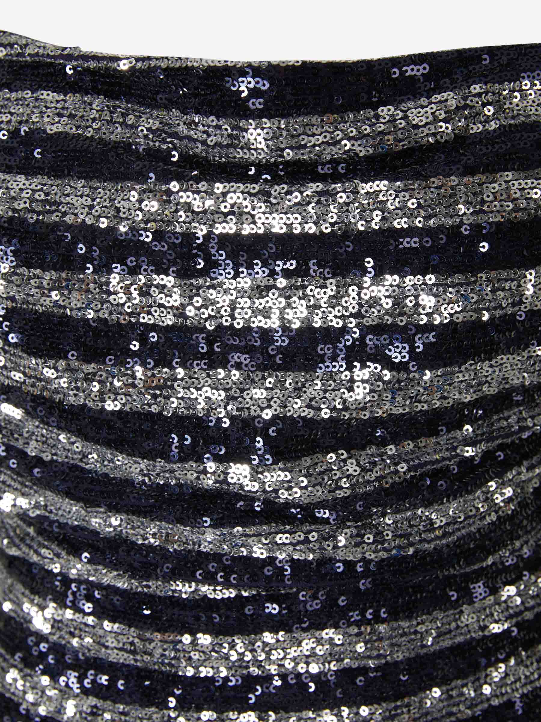 Outlet online Balmain Mujer Vestido Lentejuelas Mini color Plateado sku 731-005800 01 - Foto 3