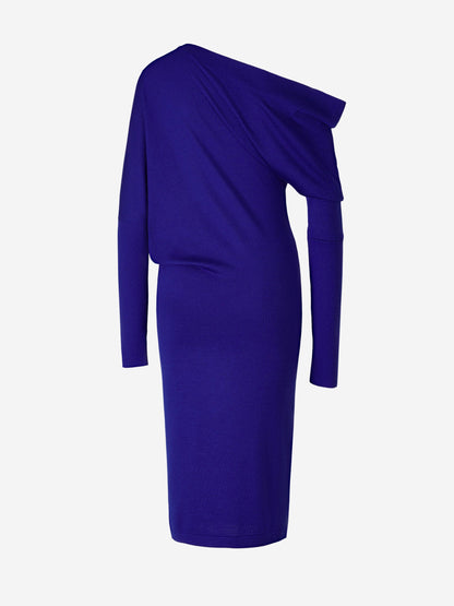 Outlet online Tom Ford Mujer Vestido Cashmere Y Seda color Azul Marino sku 731-005811 01 - Foto 2